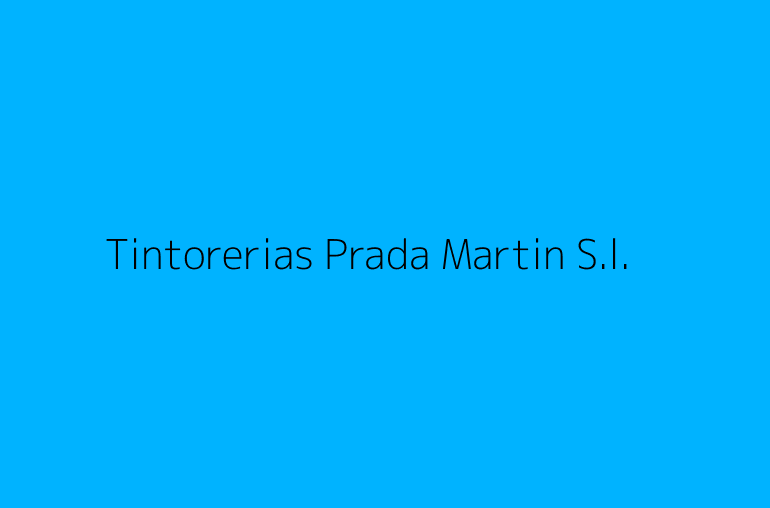 Tintorerias Prada Martin S.l.